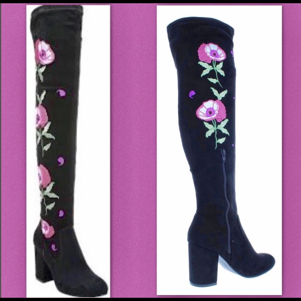 CARLOS SANTANA FLORAL EMBROIDERED OTK BOOT